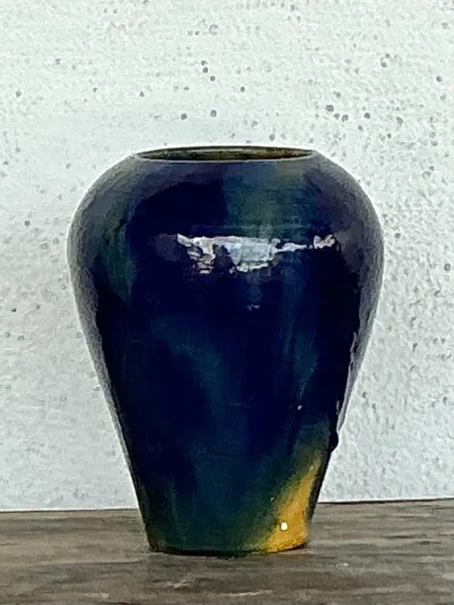 Vintage Original Glazed Ceramic Vase — additional photo 2