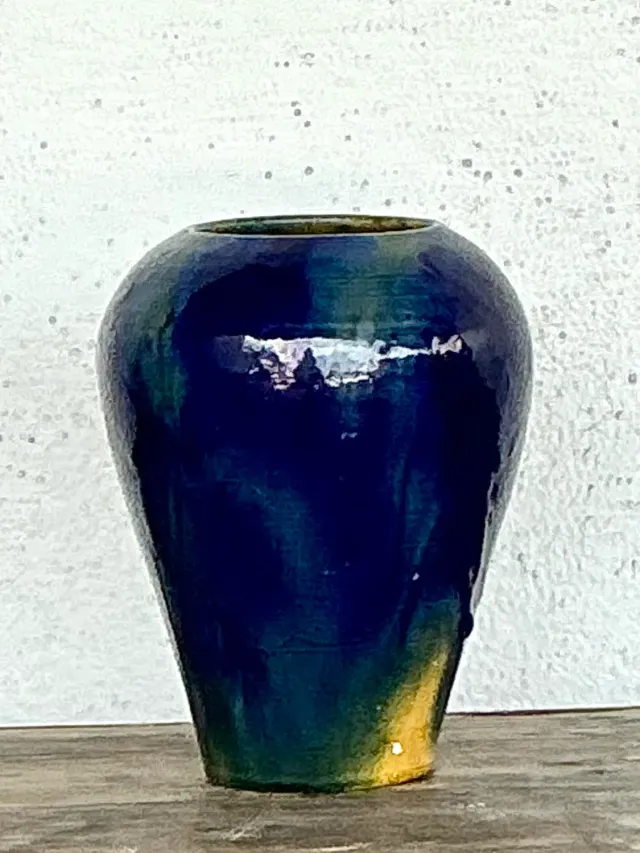 Vintage Original Glazed Ceramic Vase — additional photo 3
