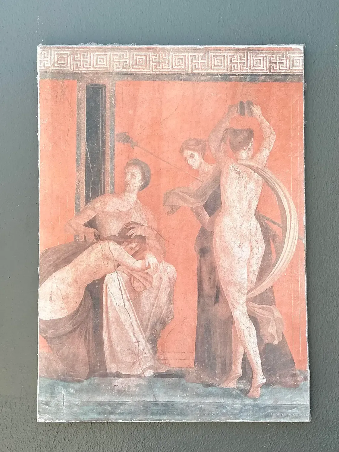 Vintage Original Greek Figural Oil on Canvas — additional photo 2