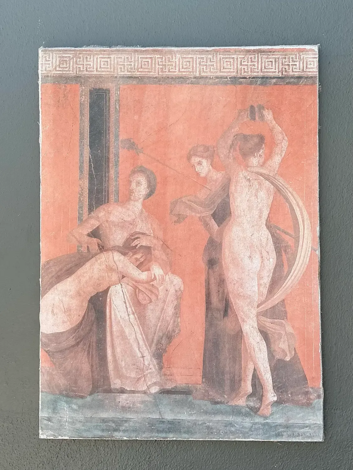 Vintage Original Greek Figural Oil on Canvas — additional photo 3