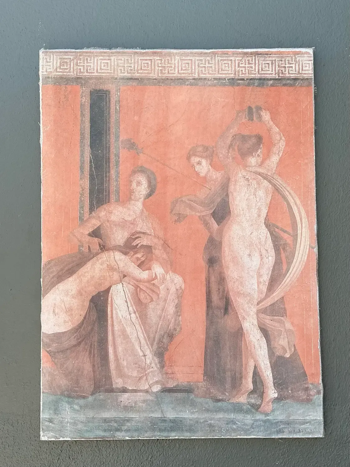 Vintage Original Greek Figural Oil on Canvas — additional photo 4