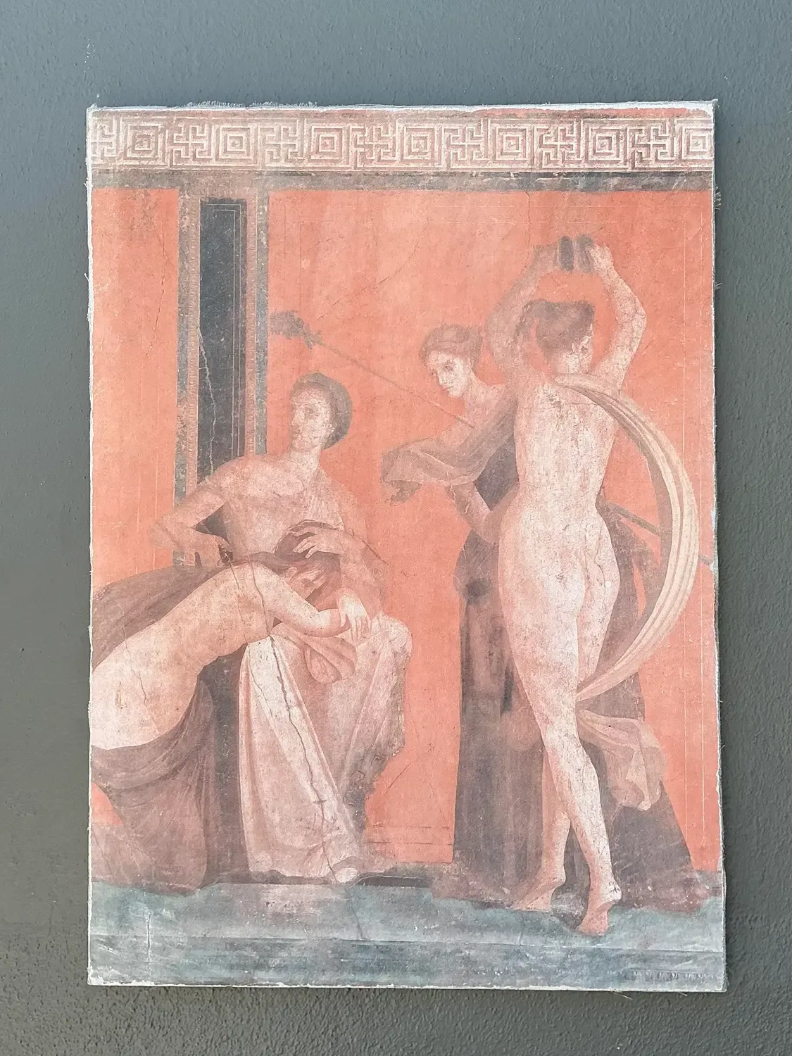 Vintage Original Greek Figural Oil on Canvas — additional photo 5