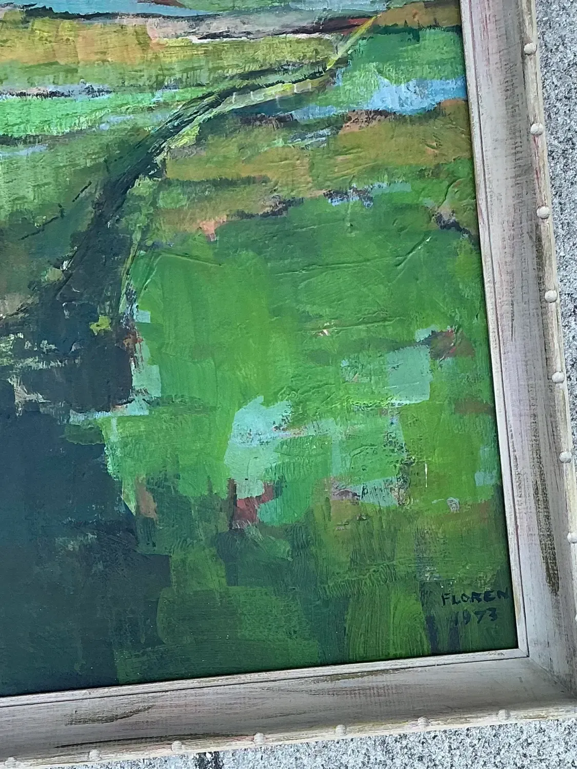 Vintage Original Landscape Oil on Canvas - Canvas, 20.75W x 26.75H — additional photo 8