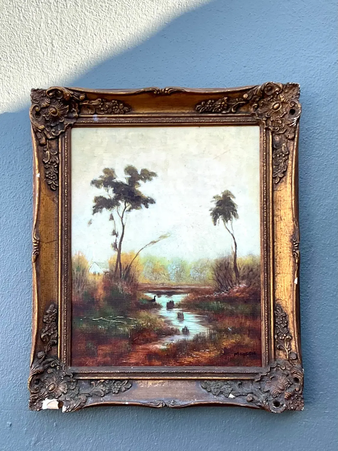 Vintage Original Landscape Oil on Canvas — additional photo 5
