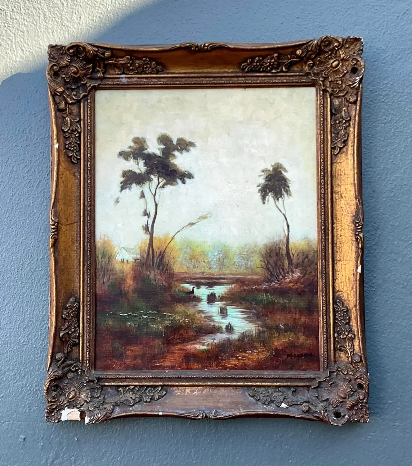 Vintage Original Landscape Oil on Canvas — additional photo 8