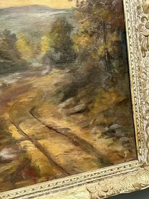 Vintage Original Landscape Oil Painting on Canvas — additional photo 4