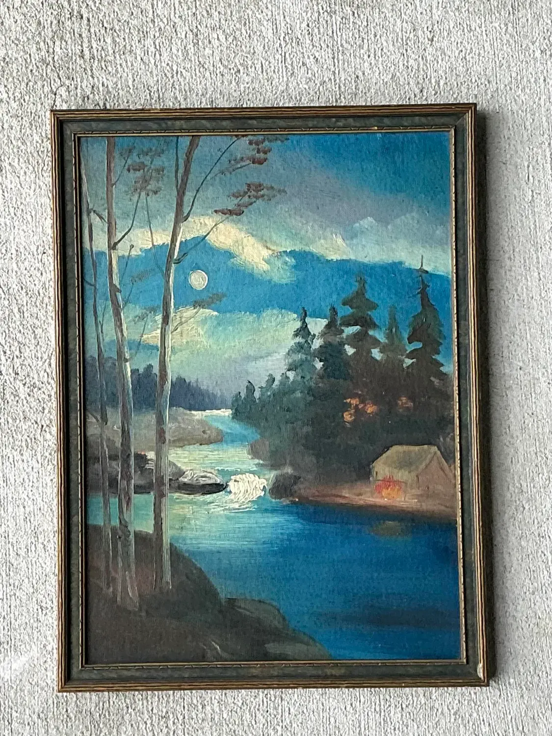 Vintage Original Landscape Watercolor on Board — additional photo 7