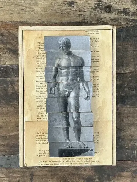 Vintage Original Mixed Media Jenga Box — additional photo 2