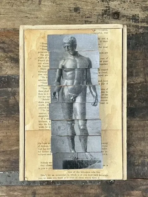 Vintage Original Mixed Media Jenga Box — additional photo 3