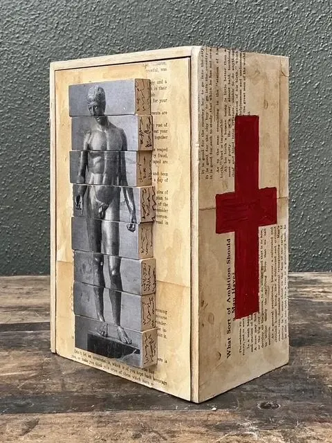 Vintage Original Mixed Media Jenga Box — additional photo 7