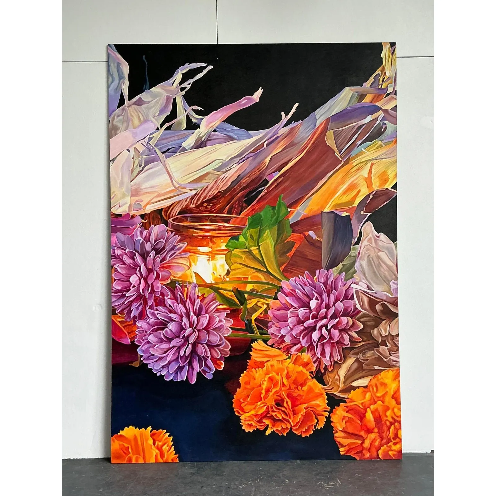 Vintage Original Monumental Still Life Oil on Canvas — additional photo 6