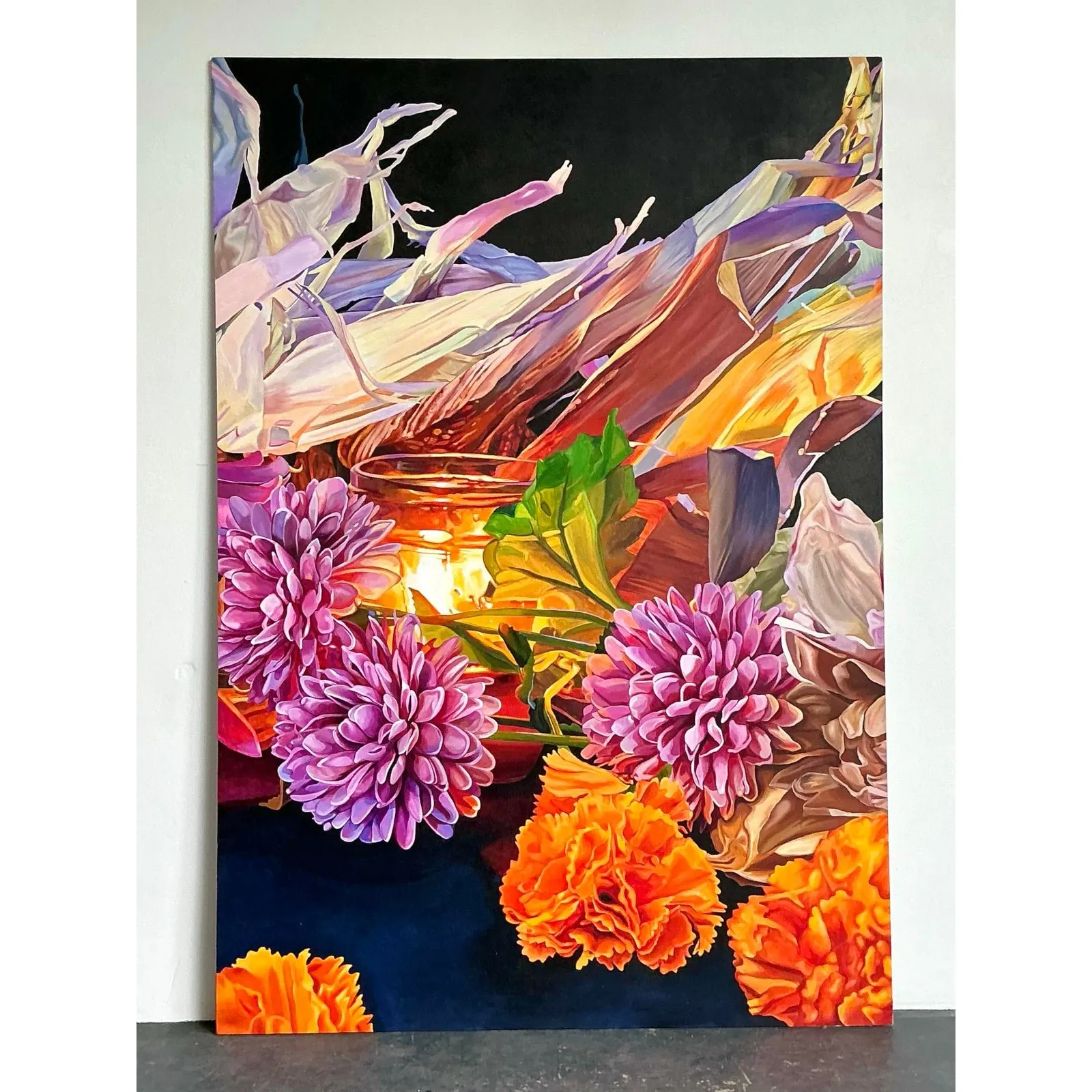 Vintage Original Monumental Still Life Oil on Canvas — additional photo 7