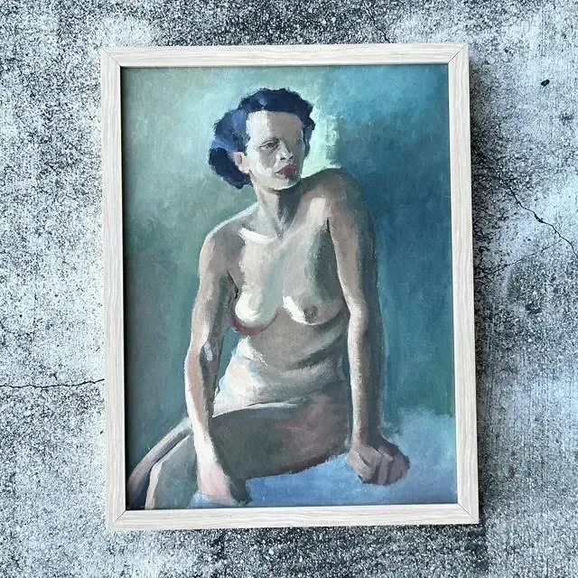 Vintage Original Nude Portrait Oil in Canvas — additional photo 5