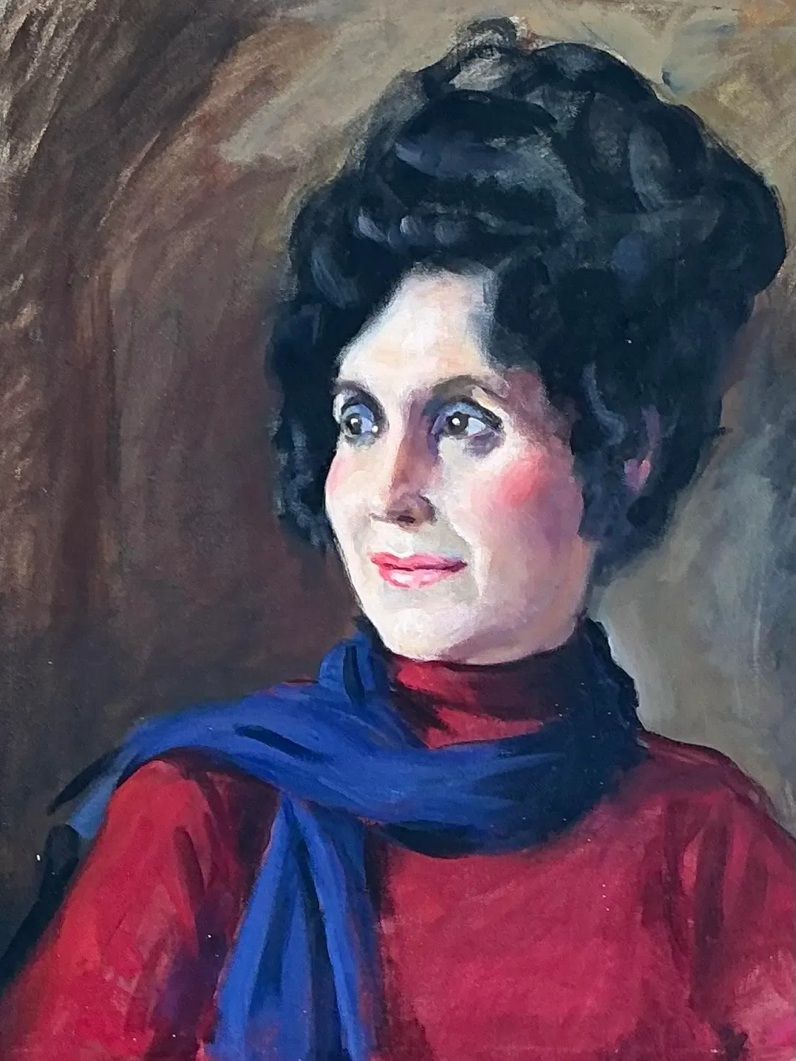 Vintage Original Oil Portrait on Canvas - Canvas, 23W x 26.75H — additional photo 5