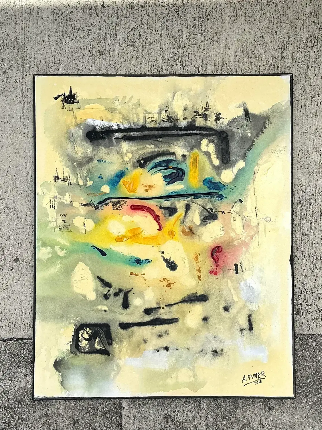 Vintage Original Oil Portrait on Canvas - Canvas, 24W x 30H — additional photo 1