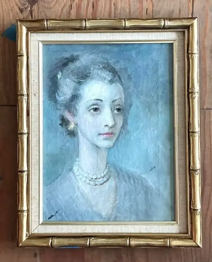 Vintage Original Portrait of Woman on Canvas — additional photo 8