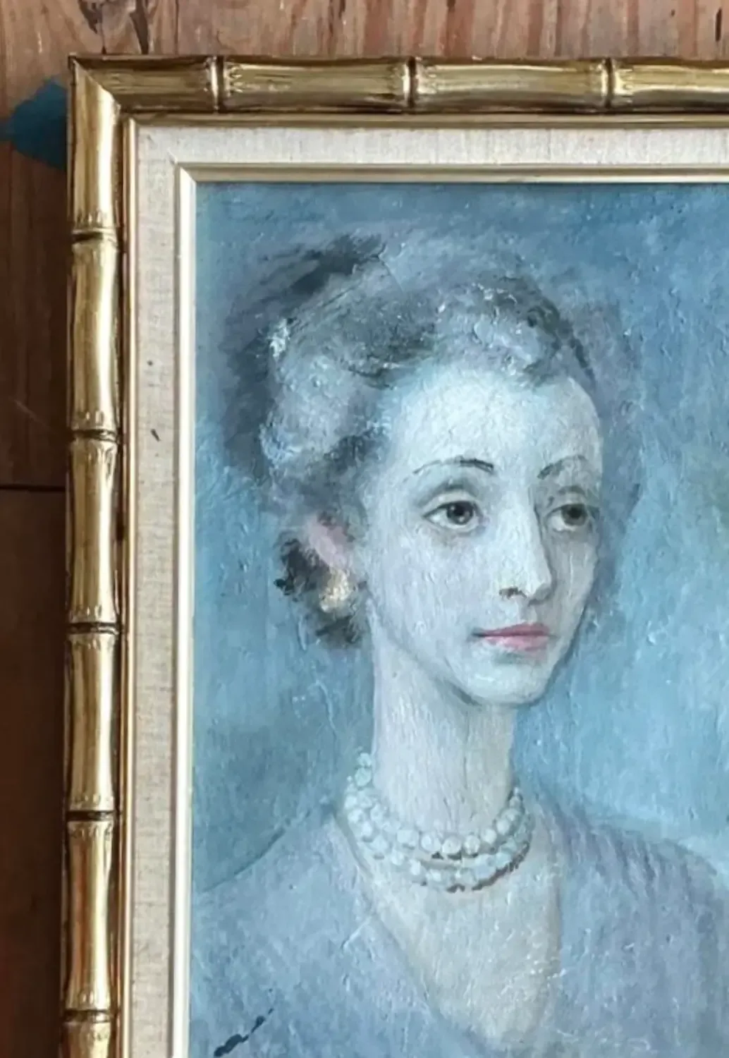 Vintage Original Portrait of Woman on Canvas — additional photo 6