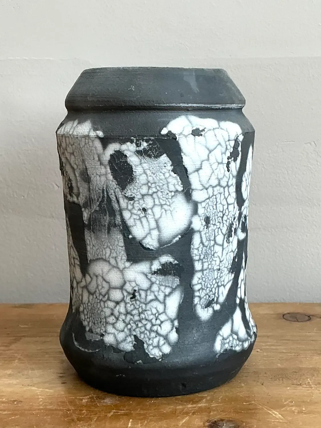 Vintage Original Raku Fired Pottery Vase — additional photo 1