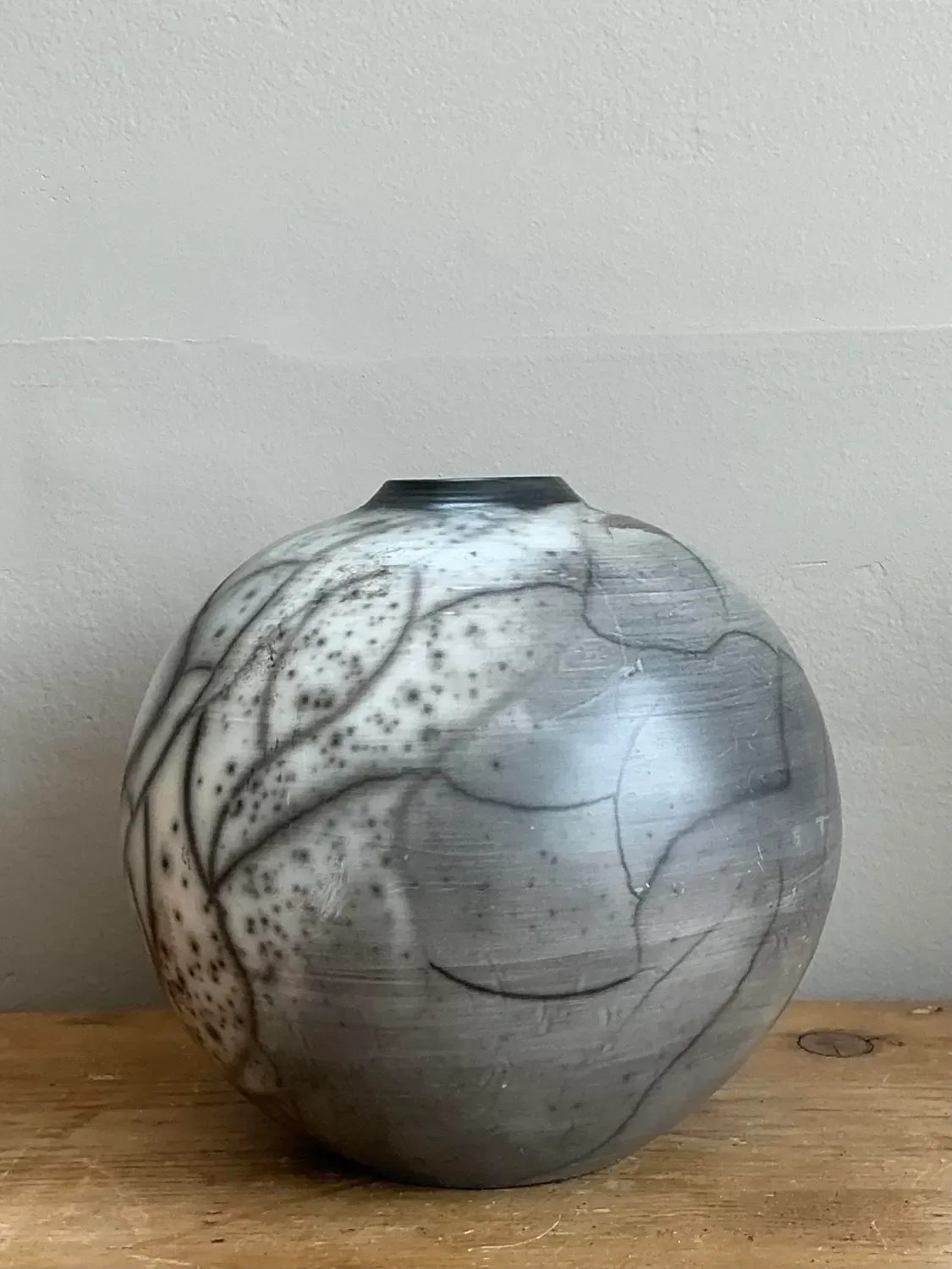 Vintage Original Raku Fired Studio Pottery Vase — additional photo 1