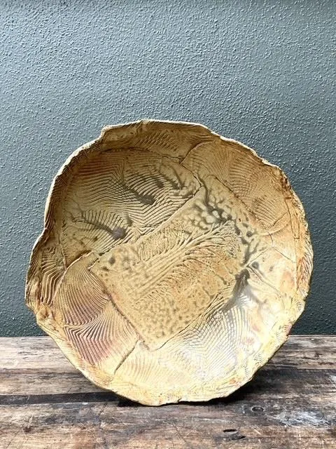 Vintage Original Slab Built Pottery Platter