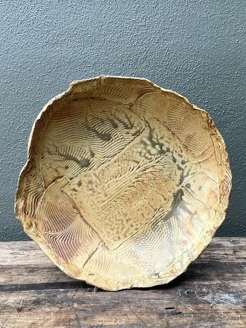 Vintage Original Slab Built Pottery Platter — additional photo 3