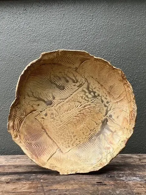 Vintage Original Slab Built Pottery Platter — additional photo 4