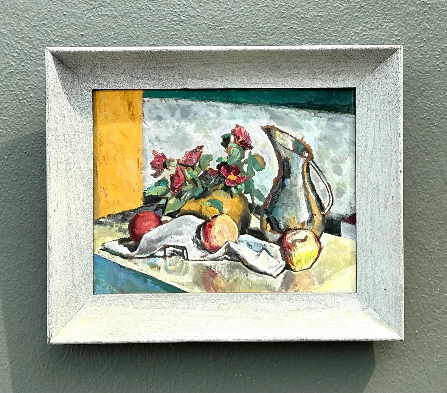 Vintage Original Still Life Oil on Board — additional photo 1