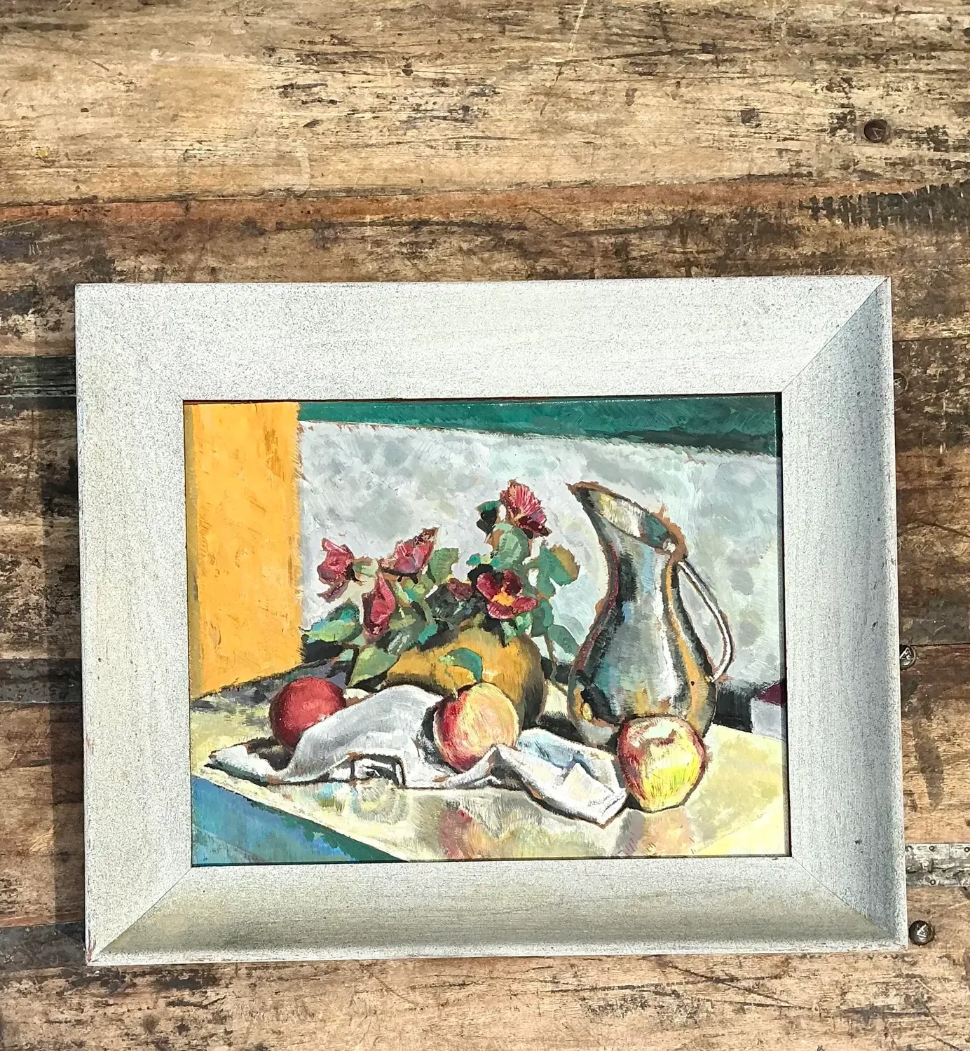 Vintage Original Still Life Oil on Board — additional photo 2
