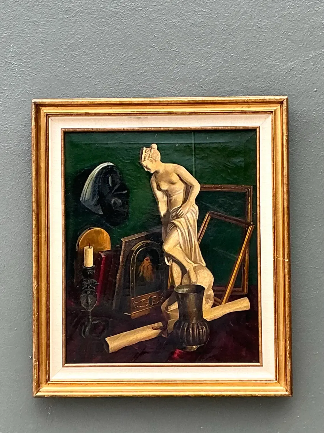 Vintage Original Still Life Oil on Canvas — additional photo 3