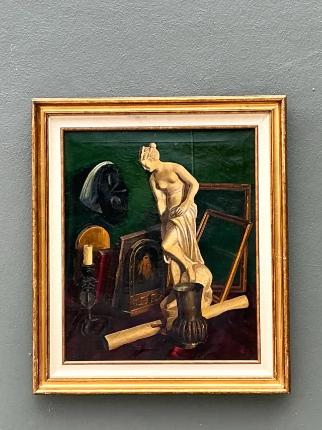 Vintage Original Still Life Oil on Canvas — additional photo 3