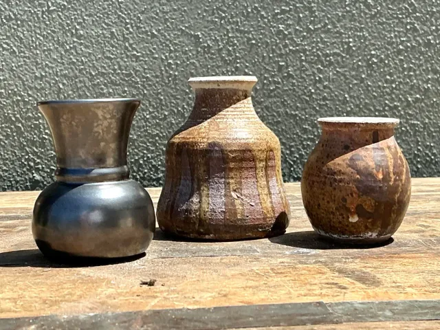 Vintage Original Studio a Pottery Trio of Small Vases — additional photo 1