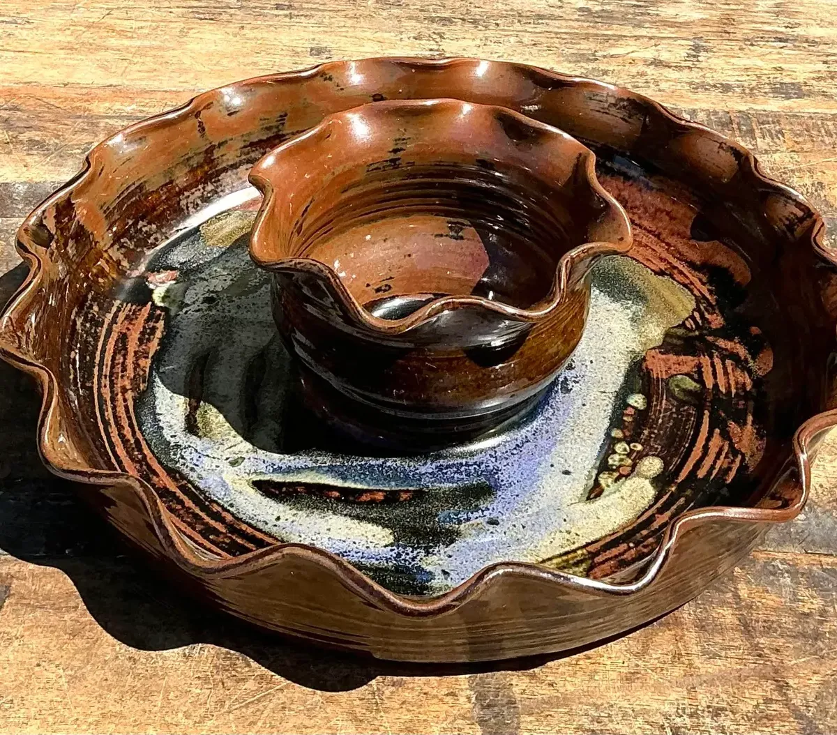 Vintage Original Studio Pottery Appetizer Plate — additional photo 3