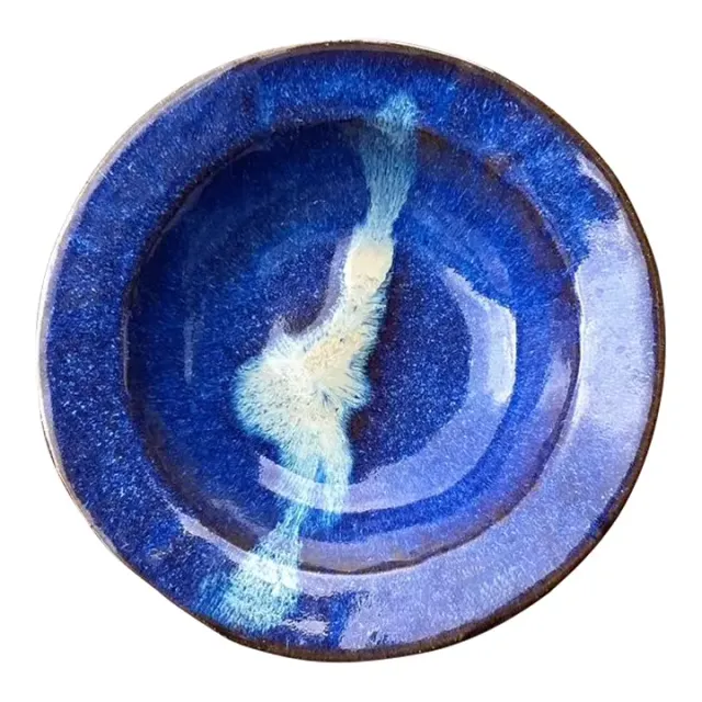 Vintage Original Studio Pottery Blue Bowl — additional photo 1