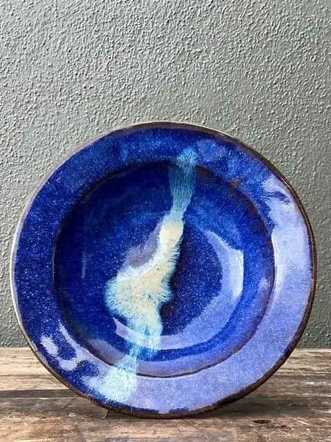 Vintage Original Studio Pottery Blue Bowl — additional photo 3