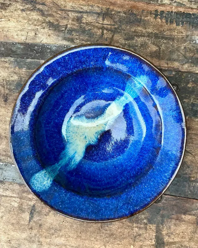 Vintage Original Studio Pottery Blue Bowl — additional photo 6