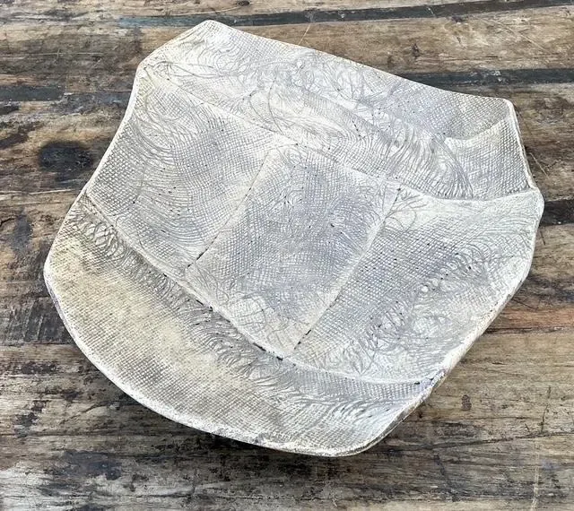Vintage Original Studio Pottery Bowl - Earthenware, 13.25W x 3.5H — additional photo 1