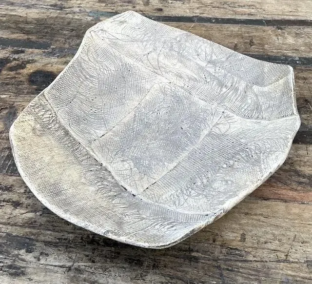 Vintage Original Studio Pottery Bowl - Earthenware, 13.25W x 3.5H — additional photo 2
