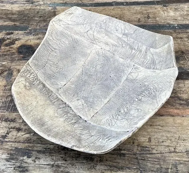 Vintage Original Studio Pottery Bowl - Earthenware, 13.25W x 3.5H — additional photo 3