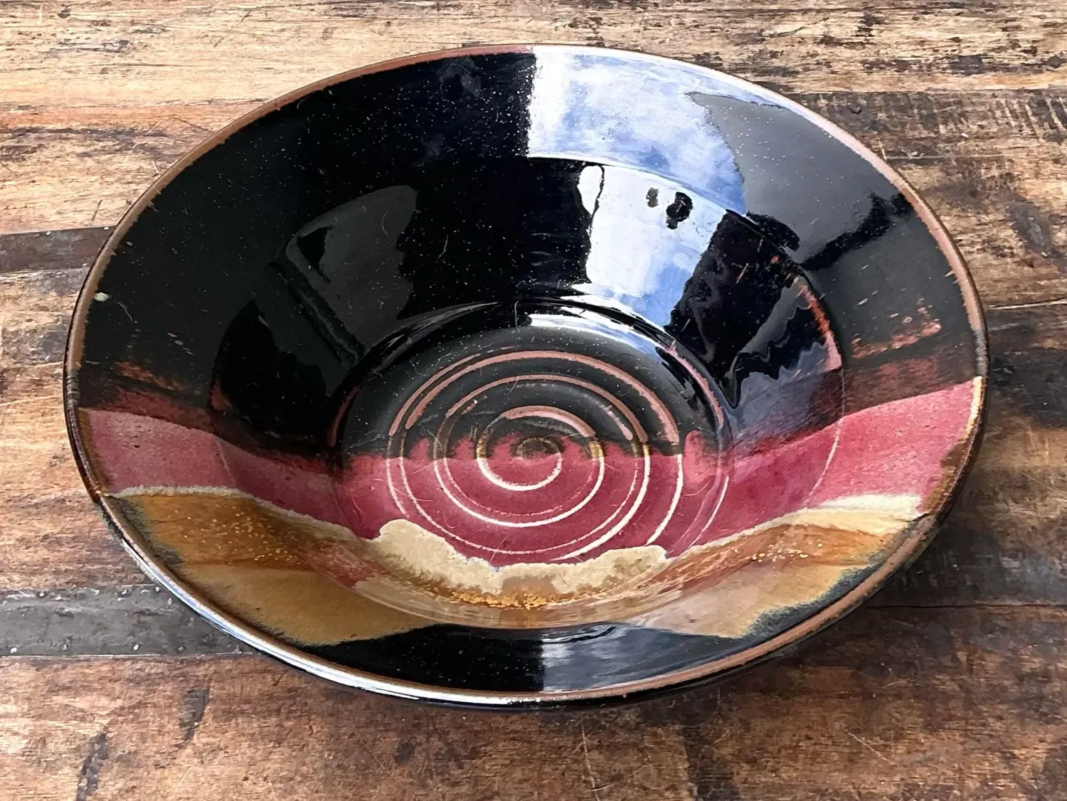 Vintage Original Studio Pottery Bowl - Pottery, 11.75W x 3H — additional photo 4