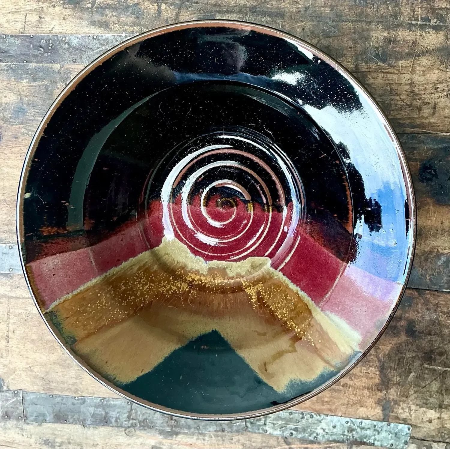 Vintage Original Studio Pottery Bowl - Pottery, 11.75W x 3H — additional photo 8
