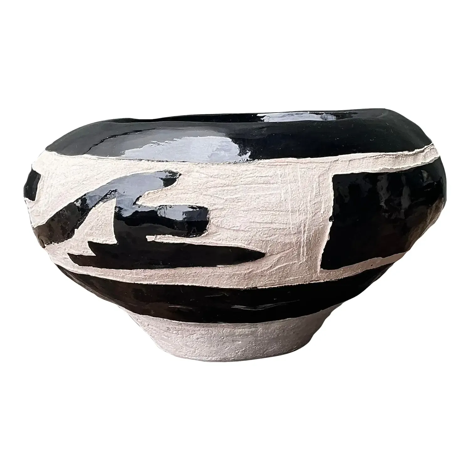 Vintage Original Studio Pottery Coil Vase - Pottery, 9.25W x 5.25H — additional photo 1