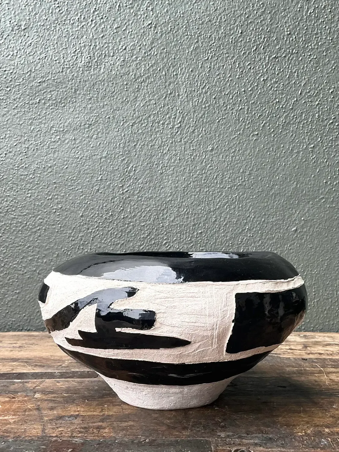 Vintage Original Studio Pottery Coil Vase - Pottery, 9.25W x 5.25H — additional photo 3