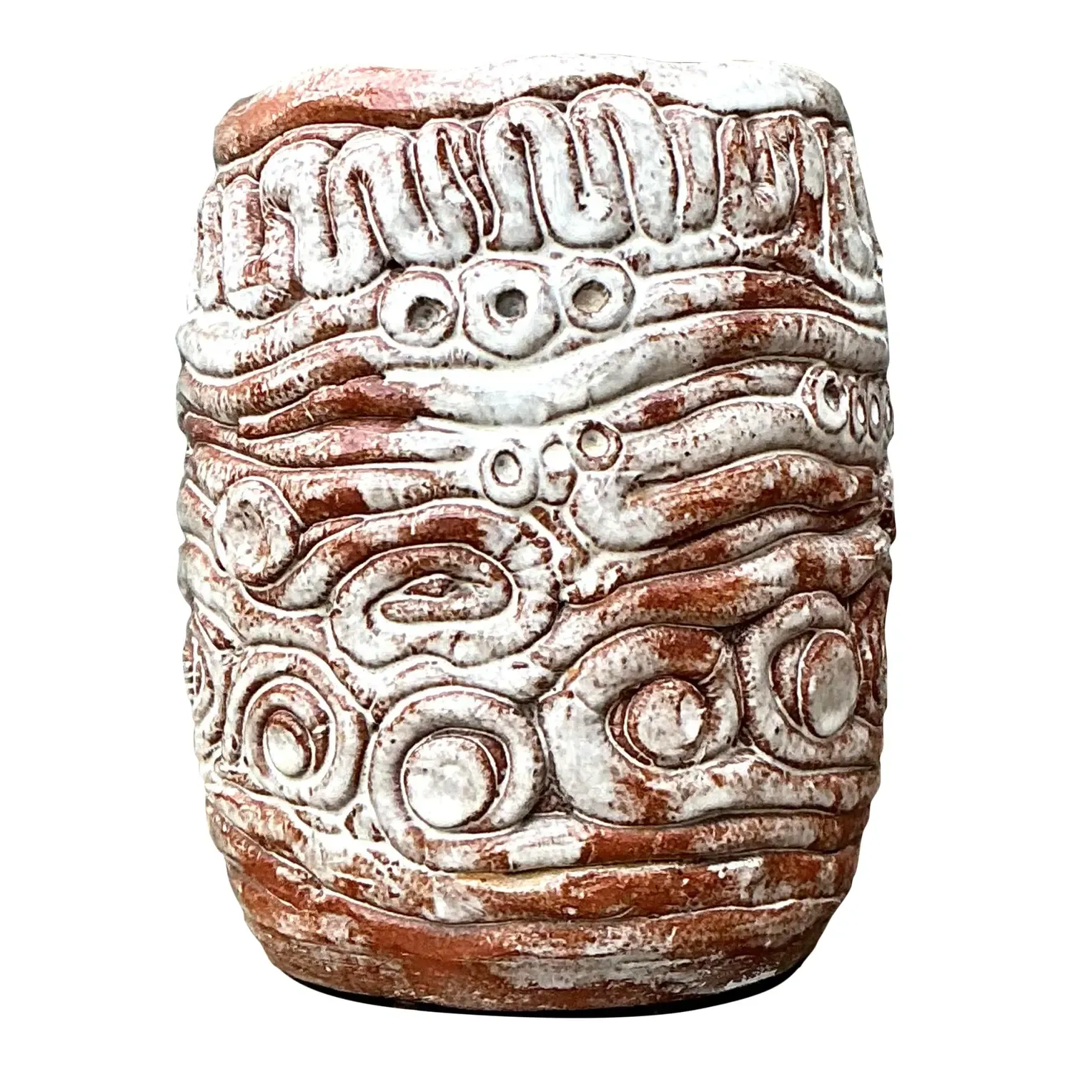 Vintage Original Studio Pottery Coil Vase - Pottery, 5.75W x 7.5H — additional photo 1