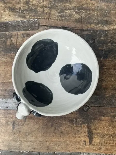 Vintage Original Studio Pottery Cow Bowl — additional photo 1