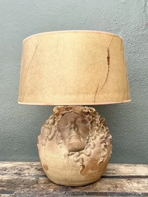 Vintage Original Studio Pottery Figural Lamp — additional photo 1