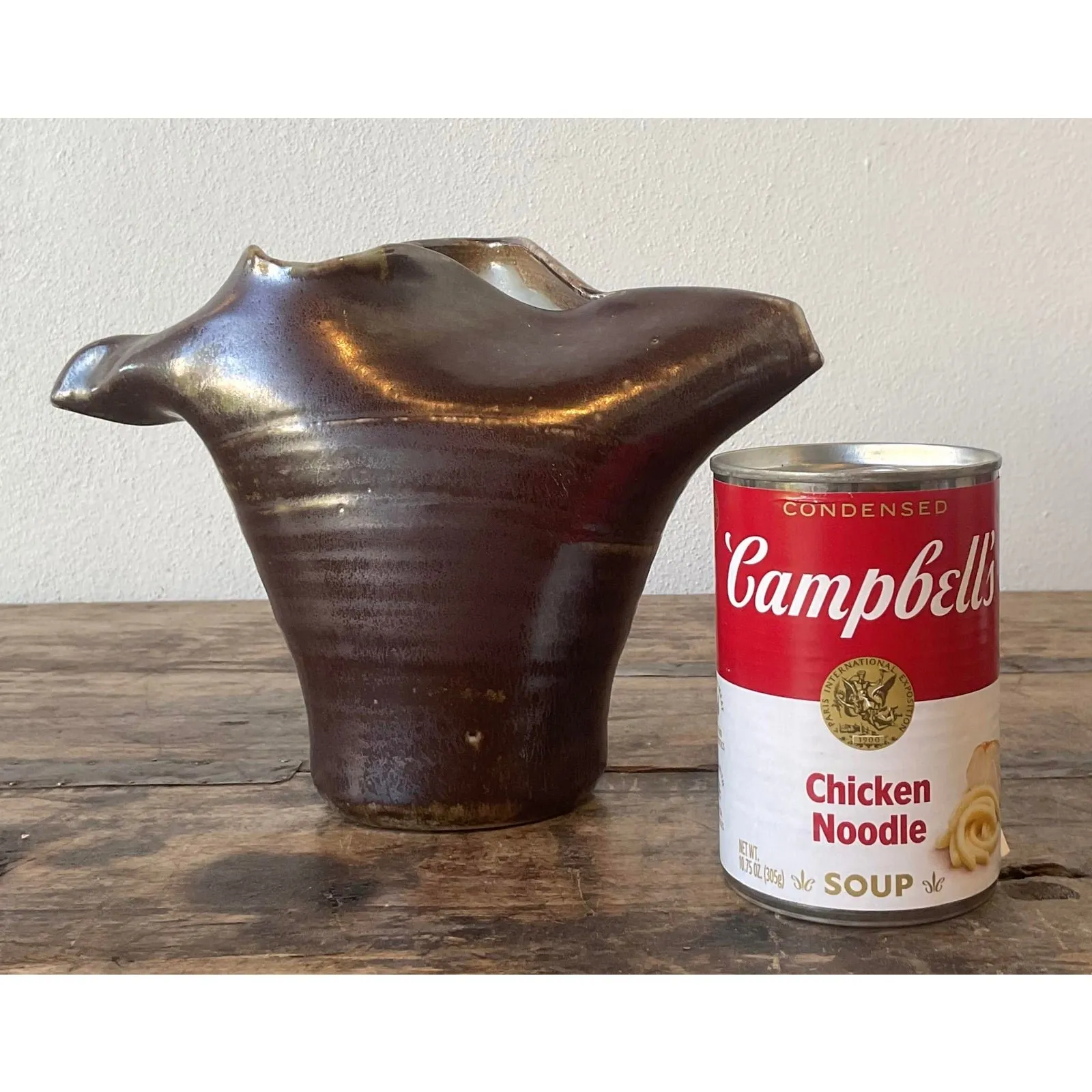 Vintage Original Studio Pottery Fold Vase — additional photo 4