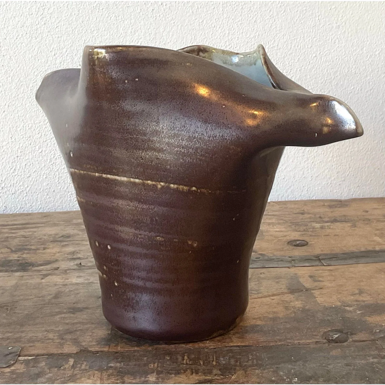 Vintage Original Studio Pottery Fold Vase — additional photo 5