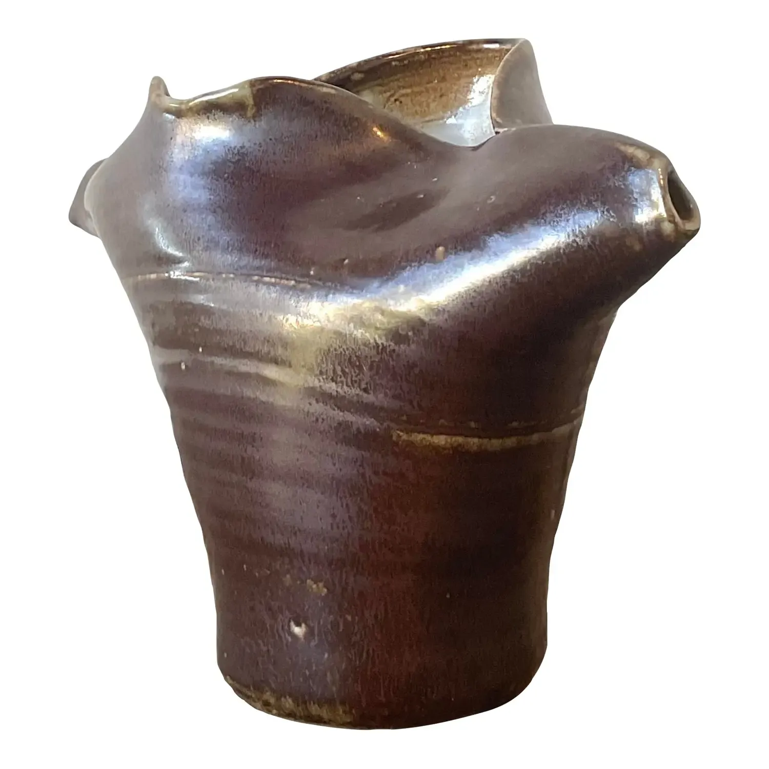 Vintage Original Studio Pottery Fold Vase — additional photo 8