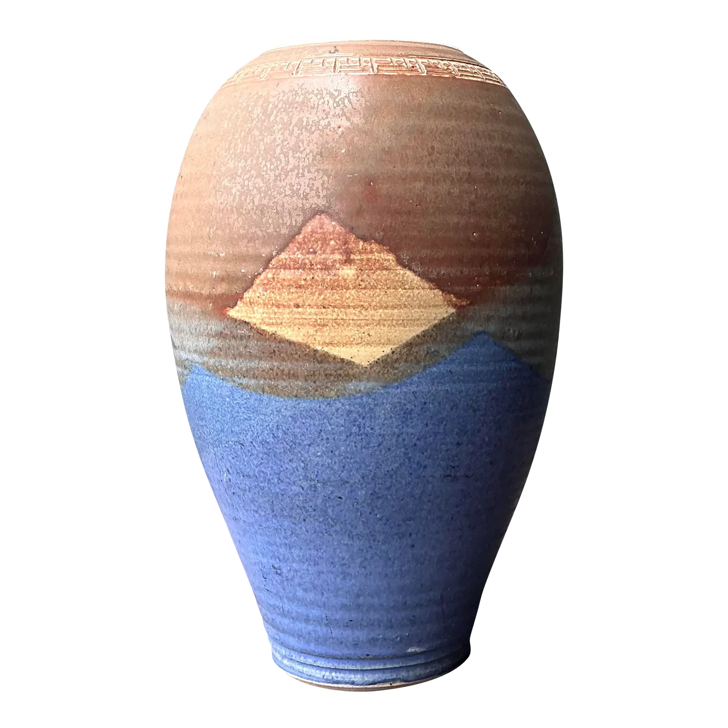 Vintage Original Studio Pottery Layered Glaze Vase