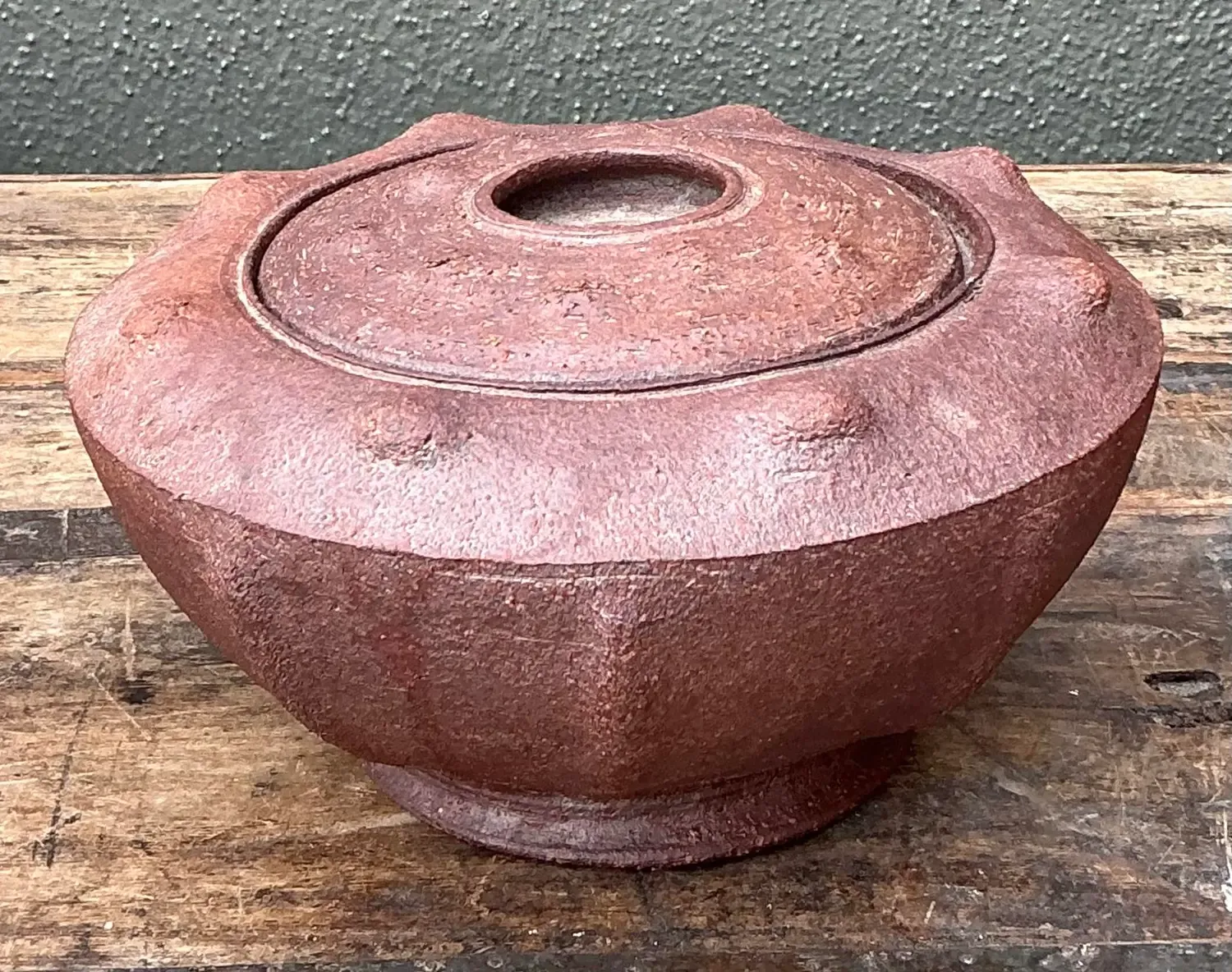 Vintage Original Studio Pottery Lidded Bowl - Pottery, 8.25W x 4.25H — additional photo 3